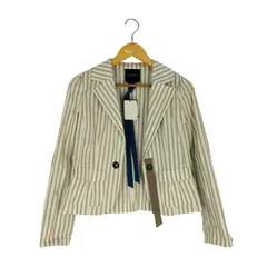 ランバンコレクション LANVIN COLLECTION コットンナイロン ストライプ テーラードジャケット レディース JPN：38 