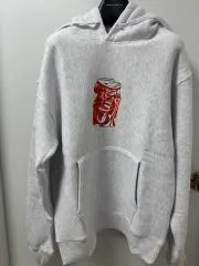 (新品) STUSSY ソーダカン ヘビー 起毛 オーバーサイズ フーディー ブラック/メランジ/クリーム