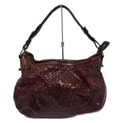 SAZABY(サザビー) ショルダーバッグ - ボルドー 編み込み レザー