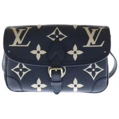 LOUIS VUITTON (ルイヴィトン) モノグラムアンプラント ディアヌNM/PM 2WAY レザーハンドバッグ ショルダーバッグ ネイビー/ベージュ M47161