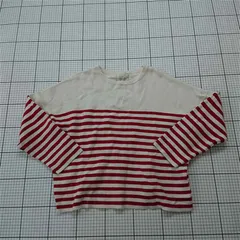 ◇ Θ アングリッド Ungrid ボーダー ニットトップス レッド系 レディース Fサイズ E  【1601260016436】