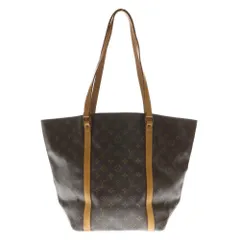 LOUIS VUITTON (ルイヴィトン) モノグラム サックショッピング トートバッグ ハンドバッグ ブラウン レザー×PVC M51108 ゴールド金具