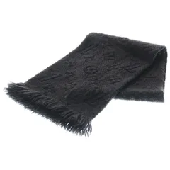 LOUIS VUITTON (ルイヴィトン) モノグラム エシャルプ ロゴマニア マフラー ブラック ウール M72431