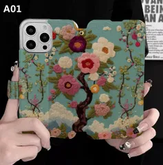 iPhone 16/17/15/14/13 Pro Max 手帳型ケース 花柄 春 フリップ式 カード収納 スタンド付き 全面保護