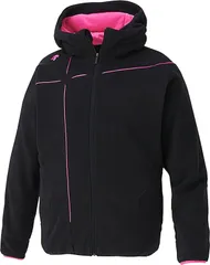 デサント DESCENTE 野球 フリースジャケット アウター パーカー ウインドブレーカー フルジップ 長袖 メンズ 男性 ベースボール 起毛 防寒 防風 保温 部活 練習 トレーニング  DBX2660C BKPK ブラック×ピンク