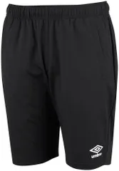 アンブロ umbro サッカー ウォームアップハーフパンツ メンズ ショートパンツ 短パン ジャージ 防風 吸汗 速乾 ストレッチ 軽量 フットボール 部活 練習 トレーニング 男子 男性  UAS2351P BLK ブラック