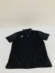 送料無料★asics アシックス★半袖Tシャツ　ボタンダウンシャツ　ポロシャツ★メンズ　XLサイズ★ブラック　#80203sjj42
