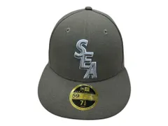 NEWERA (ニューエラ) ×WIND AND SEA 別注 コラボ 刺繍 ベースボールキャップ CAP 7 5/8 カーキ メンズ/027