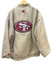 STARTER (スターター) NFL 49ERS 中綿ジャケット 刺繍入り 00s 90s L ベージュ系 メンズ/027のサムネイル