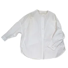 ジャーナルスタンダード ラックス コットン バンドカラー シャツ ホワイト 日本製