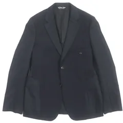 極美品▼COMME des GARCONS HOMME DEUX コムデギャルソン・オム・ドゥ 2022年製 DJ-J043 ウール ポリエステル ストライプ インサイドアウト シングル テーラードジャケット ネイビー S 日本製 正規品 メンズ