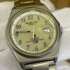 【腕時計】不動 ジャンク SEIKO ALBA イプシロン EPSILON SOLAR  ソーラー セイコー アルバ チタン ユニセックス クォーツ アナログ３針 デイト