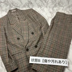 バーバリーズ BURBERRYS レディース チェック柄 セットアップ スーツ ジャケット スカート ベージュ系 上下