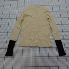 ◇ Θ ディスコート DISCOAT サイドボタンリブニットトップス ベージュ系 レディース E  【1601260014616】