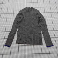 ◇ ⊇ ディスコート Discoat リブニットハイネックプルオーバー グレー系 M レディース E  【1601260014654】