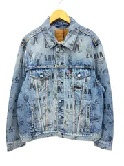 Levi’s (リーバイス) 501DAY コレクション トラッカージャケット 総柄 デニムジャケット Gジャン 77380-0031 L ブルー メンズ/028