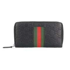 グッチ グッチシマ ウェブ 長財布 レザー 408831 ユニセックス  GUCCI  中古 グッチ