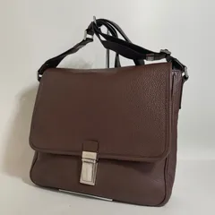 2601-115｜プラダ ショルダーバッグ レザー ブラウン