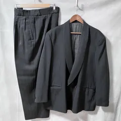 BBCO ビビコ ポリエステル リザード 型押し ショールカラー タキシード スーツ ジャケット スラックス セットアップ 52 (XL) ブラック