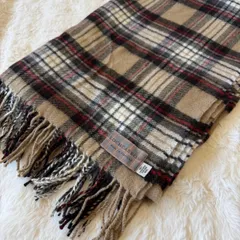 Lochcarron ロキャロン チェック柄 ラムウールマフラー 英国製