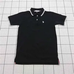 ◇ Θ ユーエス ポロ アッスン U.S. POLO ASSN. PLL42108CP ポロシャツ ブラック系 Fサイズ メンズ E  【1601210004285】