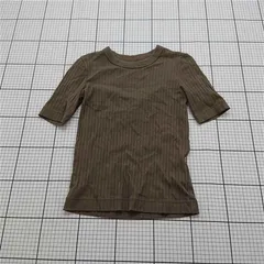 ◇ Θ ナノ・ユニバース nano・universe Anti Soaked Series 半袖リブTシャツ メンズ M ブラウン系 E  【1601210004216】