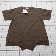 ◇ Θ クラシカルエルフ アシンメトリービッグシルエットTシャツ 半袖 ブラウン メンズ XL E  【1601260015200】