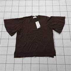 ◇ Θ オペークドットクリップ OPAQUE.CLIP 637-12055 五分袖ニット ブラウン系 L レディース E  【1601260015149】