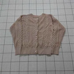 ◇ Θ アズールバイマウジー AZUL by moussy ケーブル編みカーディガン ベージュ系 M レディース E  【1601260015002】