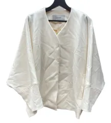 アドア ADORE 21年モデル ボンディング ドルマン ジャケット ノーカラー オフィスカジュアル フォーマル 日本製 オフホワイト アイボリー 531-2150219 ジャケット SIZE38 104LT-345