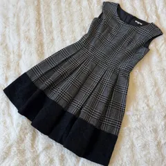 L’est Rose レストローズ チェック柄ノースリーブワンピース 日本製