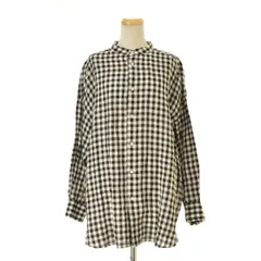 【JOURNALSTANDARDLUXE】24SS 24050440026020 リネンギンガム スタンドカラーシャツ長袖シャツ