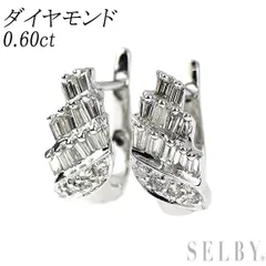 K18WG ダイヤモンド フープ ピアス 0.60ct