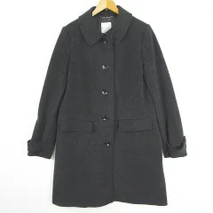 クミキョク 組曲 KUMIKYOKU ステンカラー コート ロング丈 羊毛 カシミヤ 2 チャコール kz13679