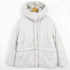 チコ Chico 2WAY 中綿 ジャケット コート フード付き S ライトグレー kz14106