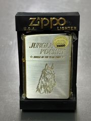 zippo ジャングルポケット 4面ゴールド 競馬 ヴィンテージ 2001年製