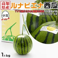 冬のスイカ 高知県産 ルナピエナ 西瓜 約 1.5kg 以上 小玉 夜空 段ボール箱入り【高知県産】お歳暮・クリスマス ギフト・お正月・すいかギフト