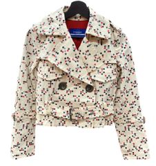 超希少 美品 バーバリーブルーレーベル トレンチコート 水玉 ドット 38