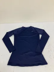 送料無料★UNDER ARMOUR アンダーアーマー　ヒートギア★アンダーシャツ　長袖シャツ★ネイビー★XL/TG #80203sjj41