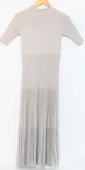 【中古】 -- レディースワンピース F anuans/ボトルネックシアーニットワンピース/F/ライトグレー/11521111380-2