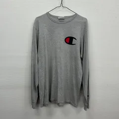 Y12 Champion ロンT L/S TEE L グレー ポイントロゴ チャンピオン 古着卸 アメリカ仕入