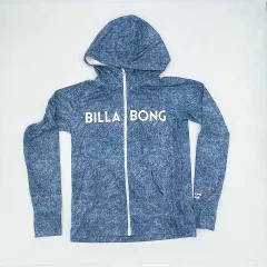 BILLA BONG　ビラボン　長袖ラッシュガードパーカー　ブルー　Mサイズ　□〇☆