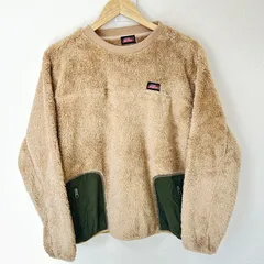 (^w^)b Dickies ディッキーズ クルーネック フリースプルオーバー トップス ボア ふわふわ 軽量 防寒 シンプル カジュアル アウトドア デイリー タウンユース ベージュ レディース サイズMのサムネイル