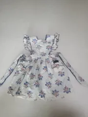 ボンジュールダイアリー 赤 青 エプロン 6y