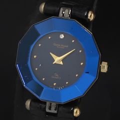 233 ルドルフ・バレンチノ　コンビ　カットガラス　ネイビー　腕時計 233 ルドルフ・バレンチノ コンビ カットガラス ネイビー 腕時計