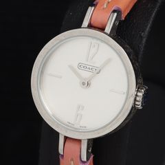 Y2K COACH ピンクシグネチャー ベルト ラウンドウォッチ 腕時計 - メルカリ