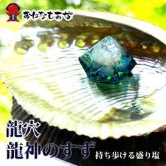 龍神のすず《おはなもあな限定》盛り塩｜  九頭龍【祈祷済・開運グッズ】盛り塩 セット｜珠洲の塩・ヒマラヤ岩塩・パワーストーン9種｜携帯用お守り・浄化・金運・願望成就に