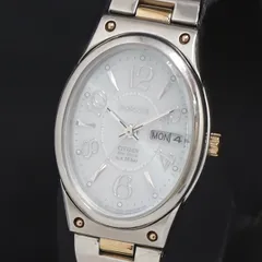 ソーラー シチズン ウィッカ E001-S027128 シルバ―文字盤 デイデイト レディース腕時計 2000000 NSK KRK