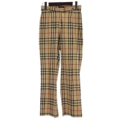 バーバリー ロンドン BURBERRY LONDON ノバチェック パンツ スラックス ベージュ US4 ☆AA★