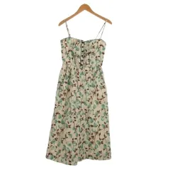 スナイデル SNIDEL 花柄 オールインワン パンツ ノースリーブ ブルー系 260130E ■TC